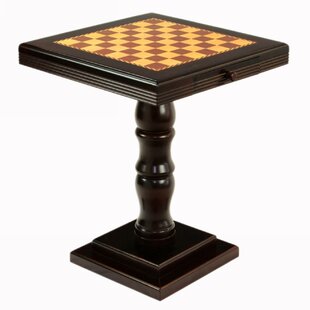 Hathaway fortress chess checkers & backgammon 2024 pedestal game table & chairs set